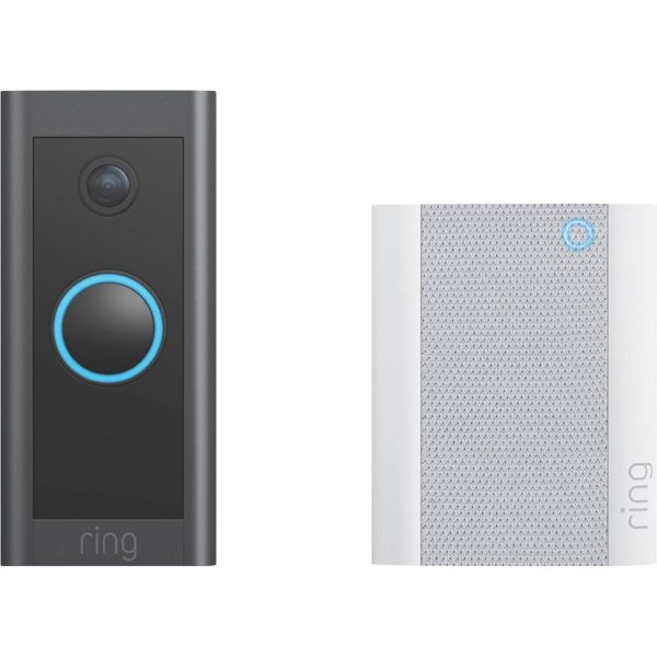 Ring Wi-Fi Video Doorbell, Wired, Black B08H5V7RSH